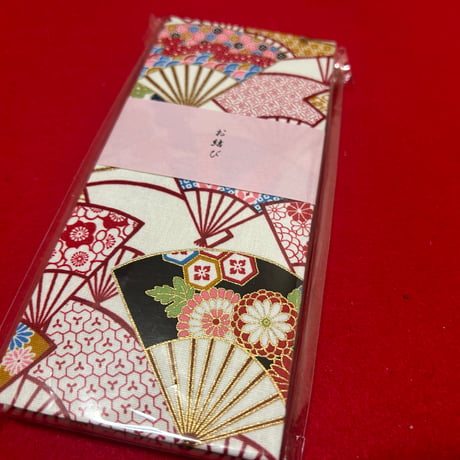 お結び帳　縦18×横8センチ　24 山  ピンク和紙