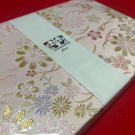 ラスト1冊🩷B5見開き御朱印帳  24山　ピンク和紙　neneバンド付き
