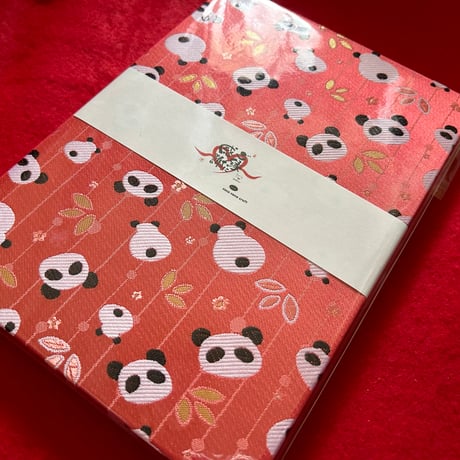 B5縦型の御朱印帳　シャンパン🥂🐼🐾    24山　きなり和紙    neneバンド付き