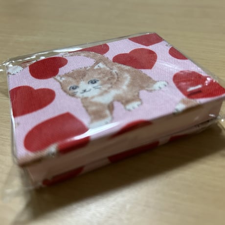 ミニ御朱印帳　縦6×横8㌢　ピンク和紙　24山  バンド付
