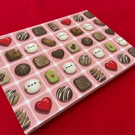 【🔴予約販売🔴】B5見開き御朱印帳  シマエナガさんいちごチョコレート🍓🍫　24山　きなり和紙 nene バンド付き