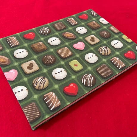 【🔴予約販売🔴】B5見開き御朱印帳  シマエナガさん抹茶チョコレート🍵🍫　24 山　きなり和紙 nene バンド付き