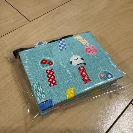 ミニ御朱印帳　縦6×横8㌢　きなり和紙　24山　バンド付