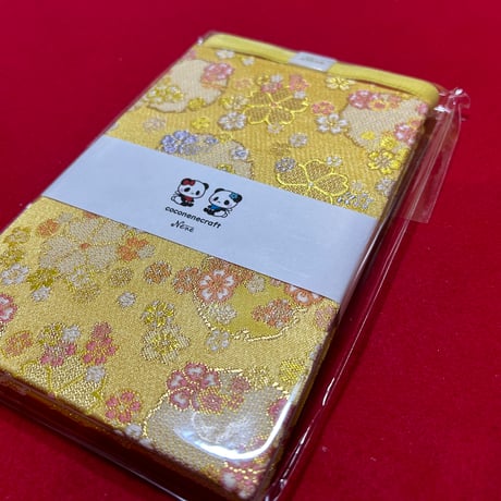 菊柄和紙　4色レインボー🌈の御朱印帳　32山（白菊、黄菊、桃菊、紫菊）バンド付き