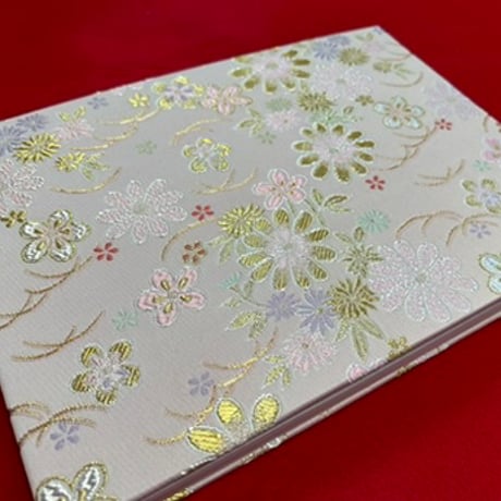 B5見開き御朱印帳🌸🎀　24山　きなりまたは白和紙　 バンド付き