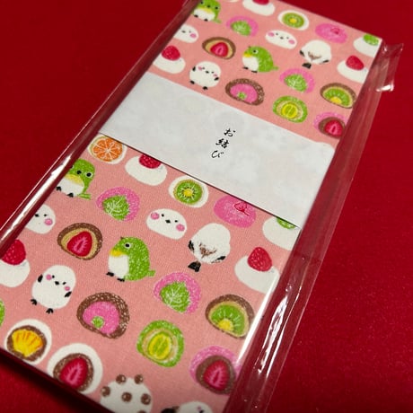 お結び帳　縦18×横8センチ　24 山   きなり和紙またはピンク和紙