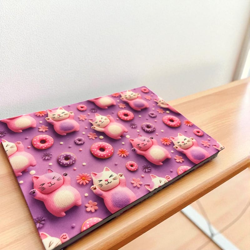 【まゆにゃん】　ステキなネモフィラ　見開き御朱印です B5見開き御朱印帳 24山 nene バンド付き | coconenecraft