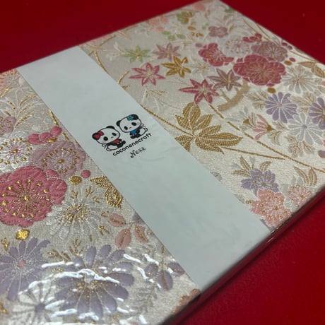 B5見開き御朱印帳  24山　ピンク和紙　nene バンド付き