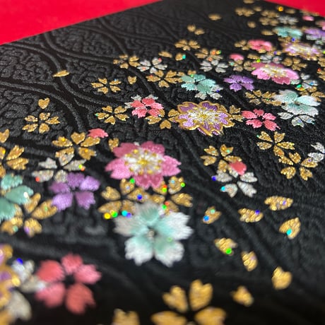 2冊限定❤️刺繍B5見開き御朱印帳 きなり和紙　24山　バンド付き