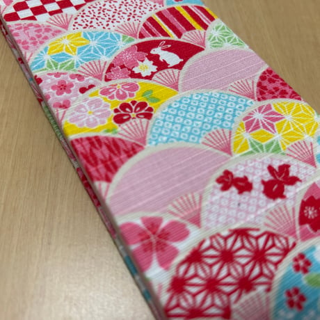お結び帳　縦18×横8センチ　24 山  ピンク和紙