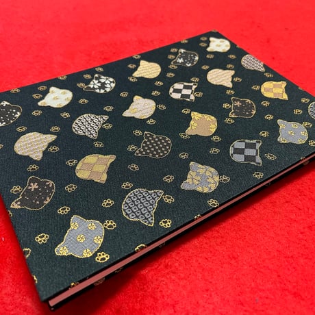 予約販売🩷【リトル帳】ブラック🐱　きなり和紙　24山　ねねバンド付