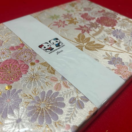 B5見開き御朱印帳  24山　ピンク和紙　nene バンド付き