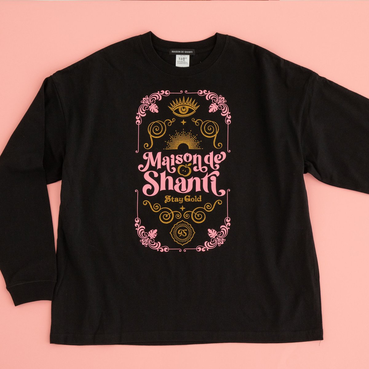 ロングTシャツ【Stay Gold】ホワイト・ブラック | MAISON DE SHANTI