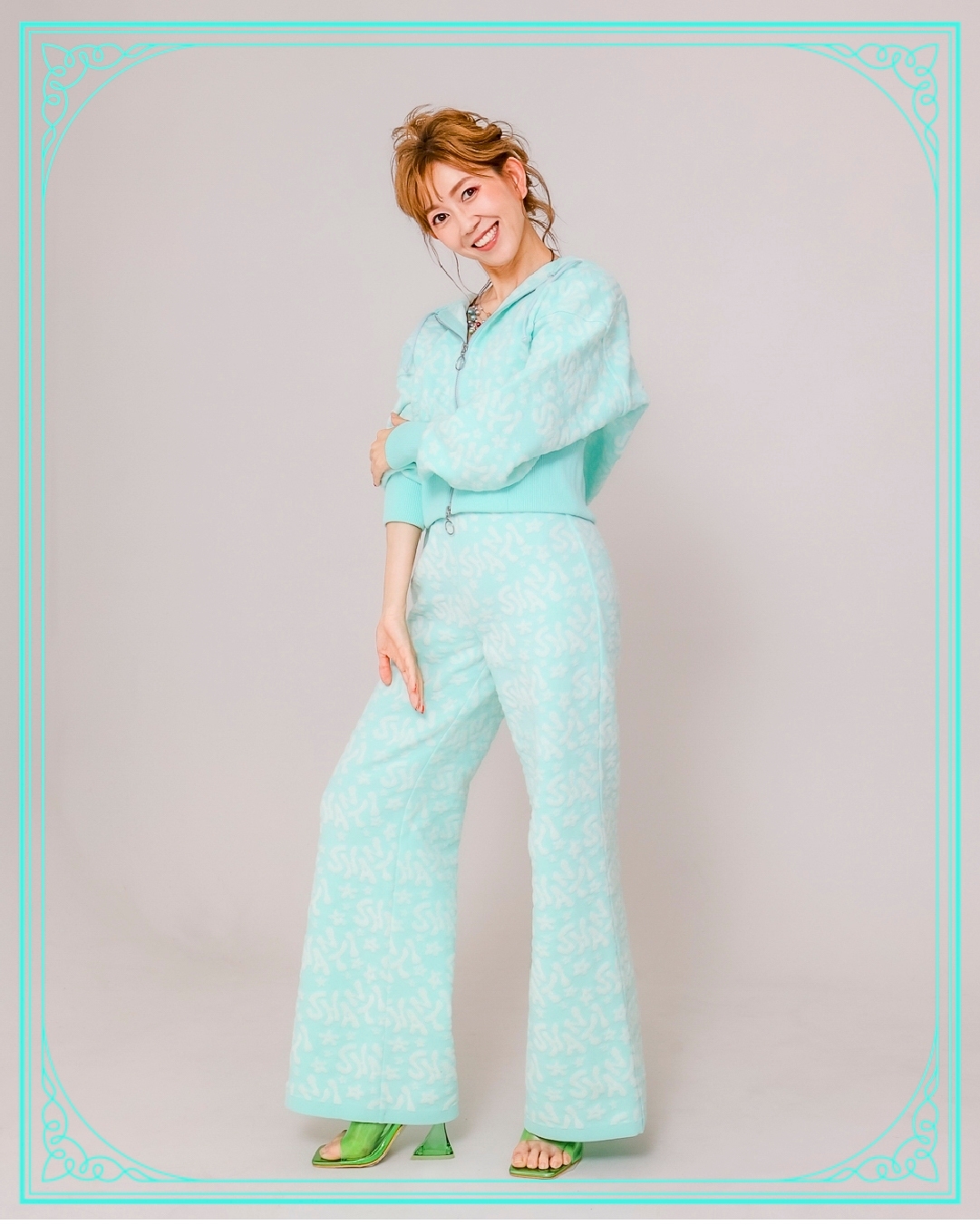 ニットパーカジャケット＋パンツ【プロヴァンスブルー】 | MAISON DE 