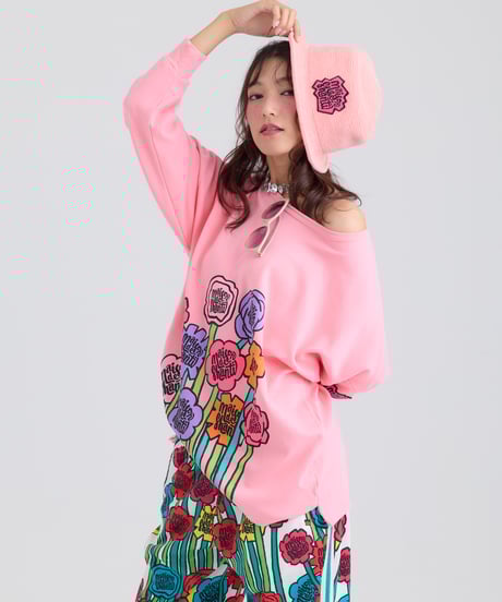 MAISON DE SHANTI グラフィティプリントトップス MAISON DE SHANTI グラフィティプリントトップス