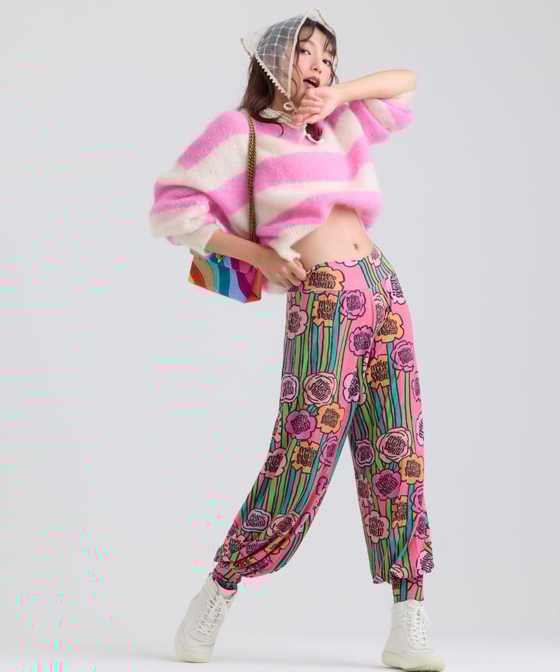 カラフル柄 ピンク ヨガパンツ ヨガパンツ［ピンク］ | MAISON DE SHANTI