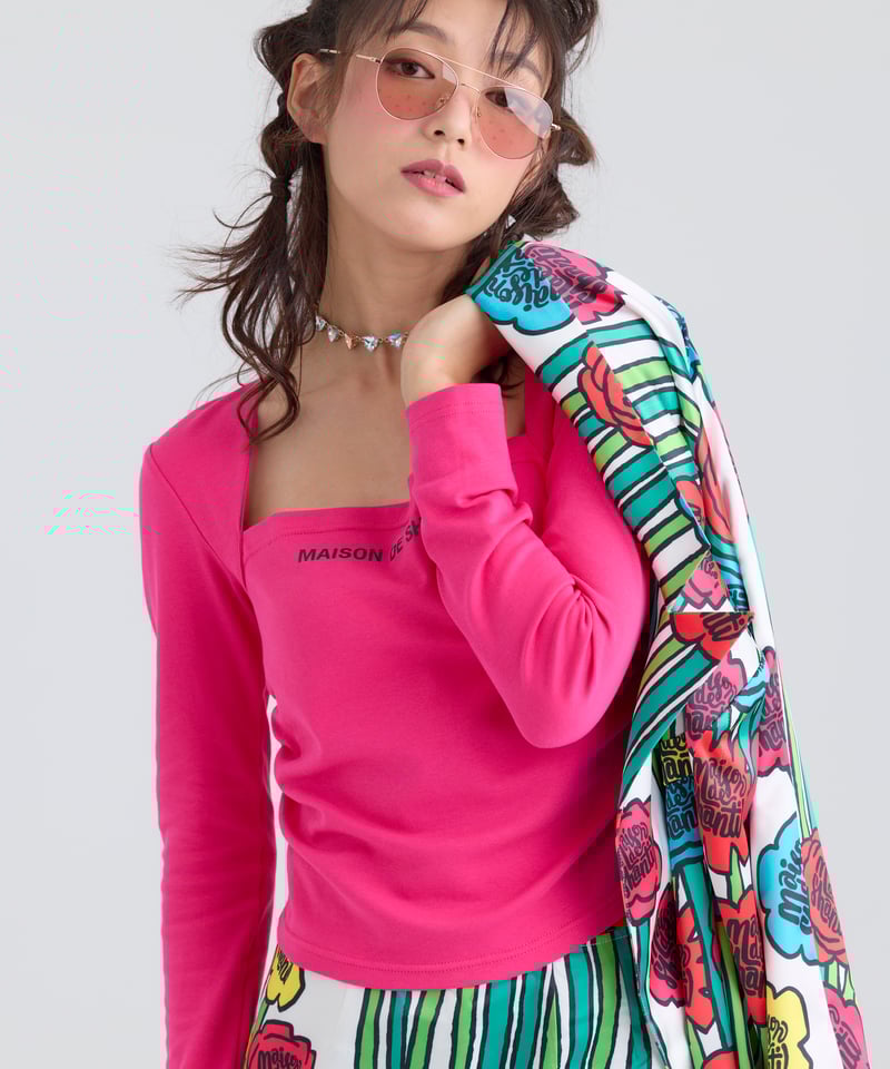 ピンク 長袖カットソー VANITY ピンク 長袖カットソー VANITY