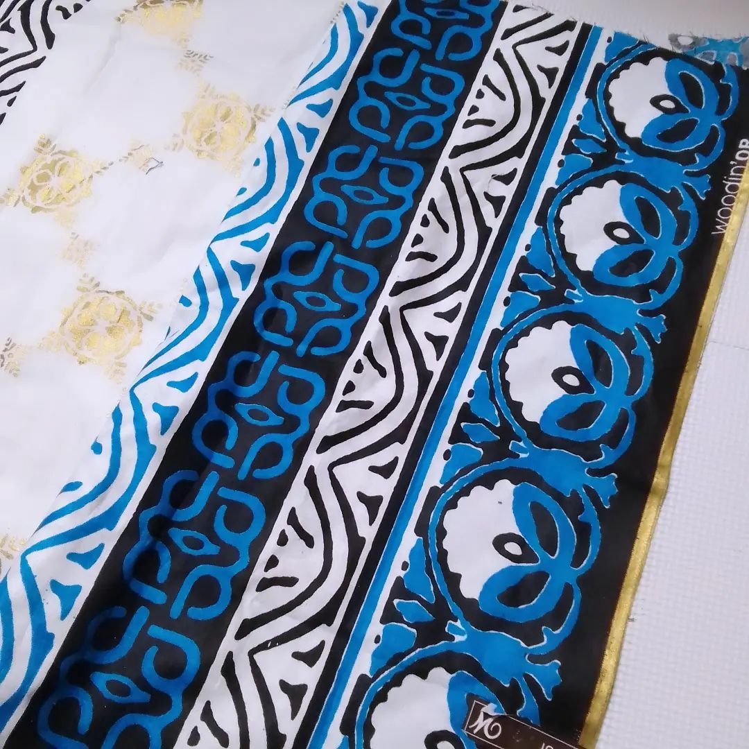 アフリカンプリント・ラップワンピース/Bleu Turquoise | AWA