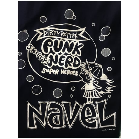 NAVELxSKIPPY　PUNK NERD Tシャツ　①
