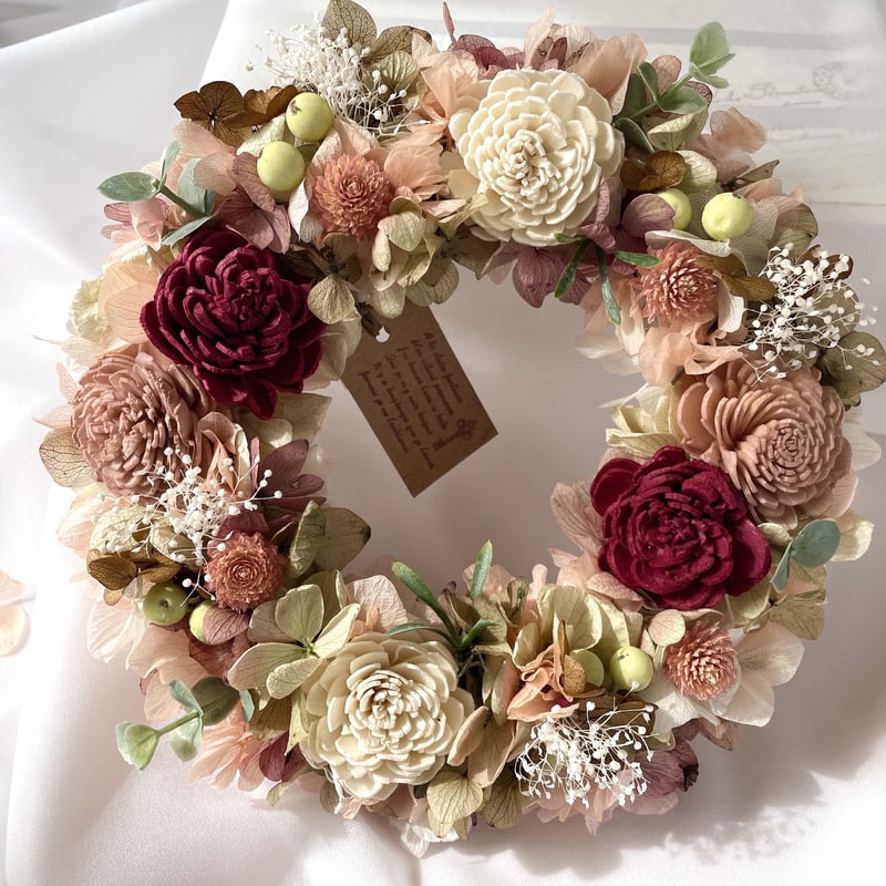 アンティークピンク＊ニュアンスカラー＊紫陽花とソラローズの
