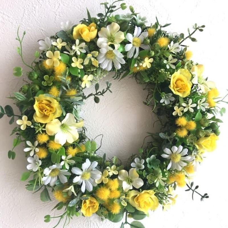 ⬛︎kiki⬛︎フレッシュミモザのリース ⬛︎kiki様専用⬛︎フレッシュミモザのリース ささき様専用