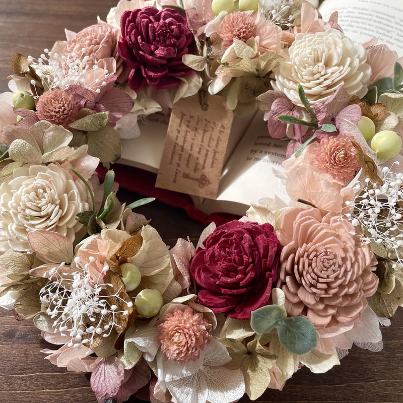 アンティークピンク＊ニュアンスカラー＊紫陽花とソラローズの