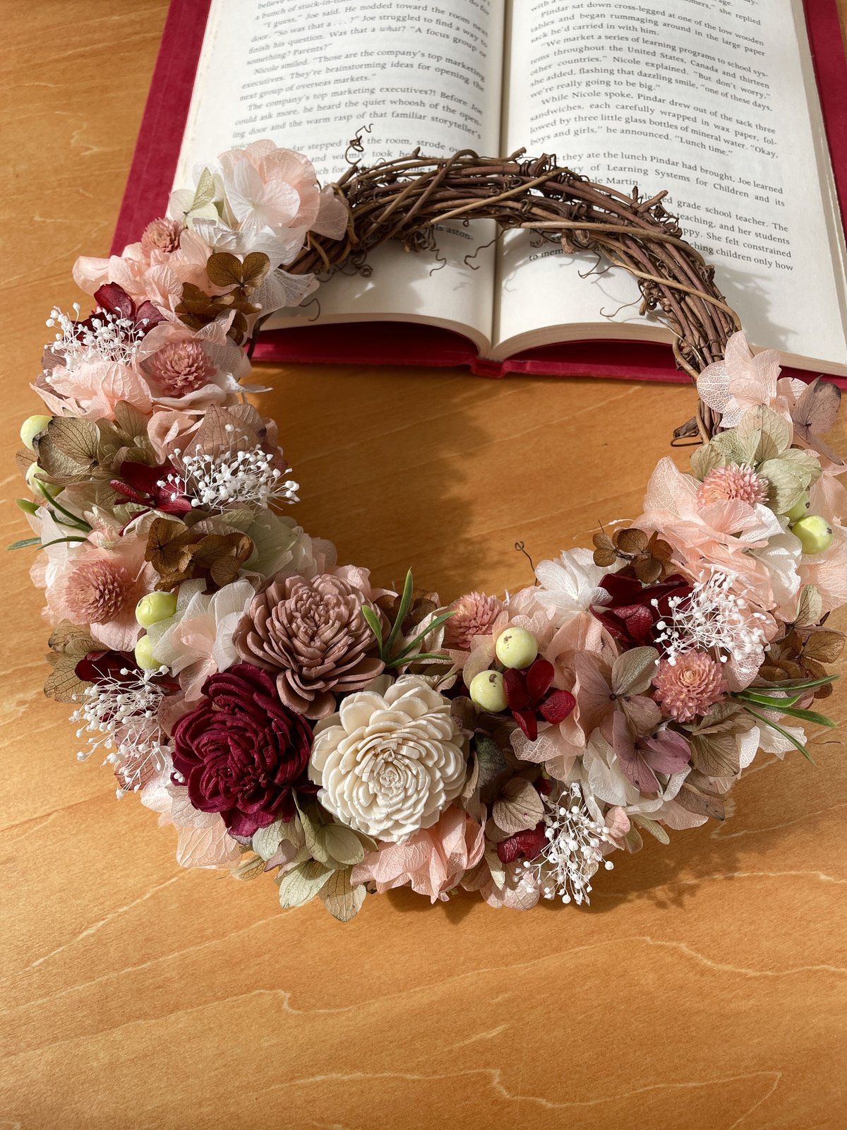 アンティークピンク＊ニュアンスカラー＊紫陽花とソラローズの