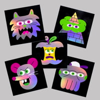 Set of 5 stickers
