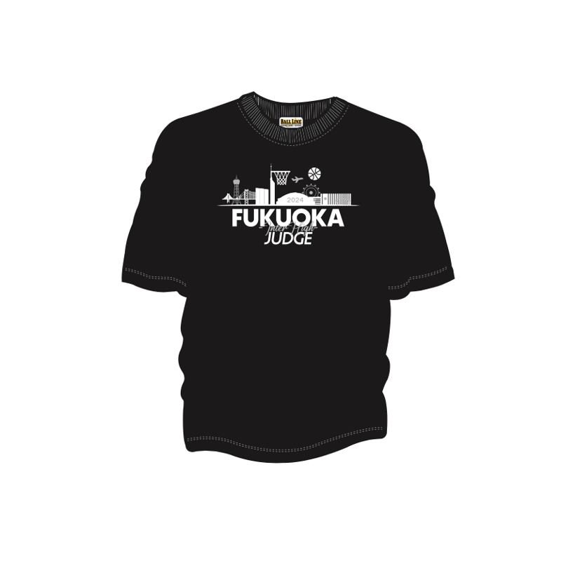 2024福岡インターハイ レフリーウェア Tシャツ【BLACK 2024福岡インターハイ レフリーウェア Tシャツ【BLACK