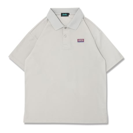 Arch rectangle logo polo [DRY]【silver gray】T425-103