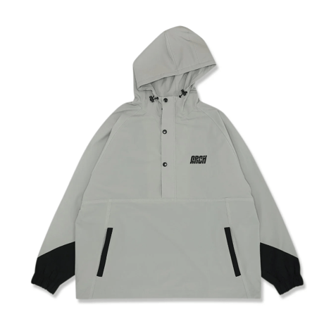 split logo anorak jacket【silver gray】T723-115