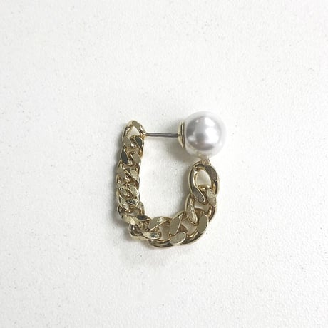 【RE-STOCK】 Curb Chain Pearl PC (Gold)