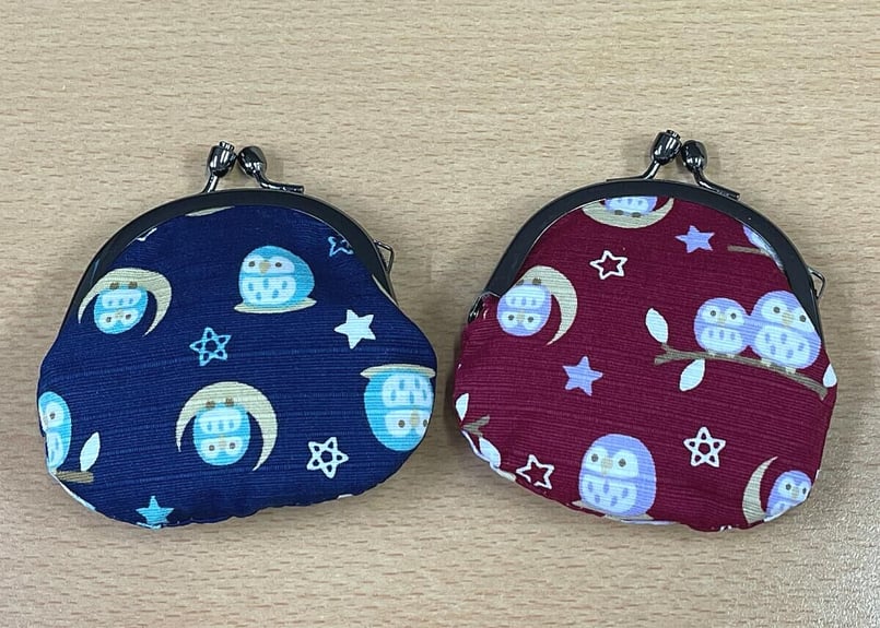 和布日和 丸小銭入れ 赤・紺 | ギャラリー梟 オンラインショップ 