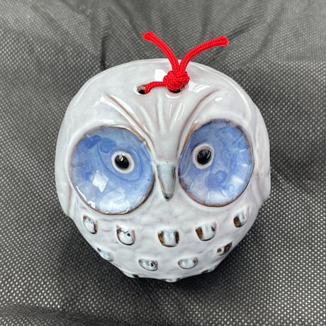 箕面焼 松田箕山 箸置き 土鈴 鈴 手作り 陶器フクロウ
