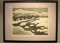 【木版画/送料込】大津一幸　不意の雪 木版画/送料込】大津一幸 不意の雪 木版画/送料込】大津一幸 不意の雪