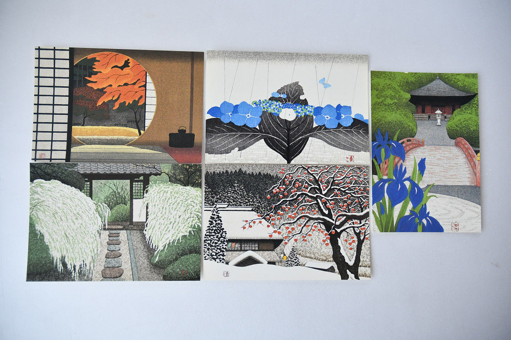 絵はがき 大津一幸作品集（グリーン） | ギャラリー梟 オンラインショップ