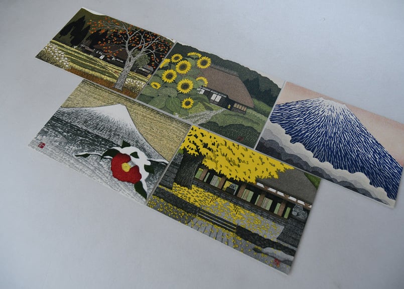 絵はがき 大津一幸作品集(アイボリー） | ギャラリー梟 オンラインショップ