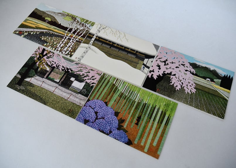 絵はがき 大津一幸版画集（クリーム） | ギャラリー梟 オンラインショップ