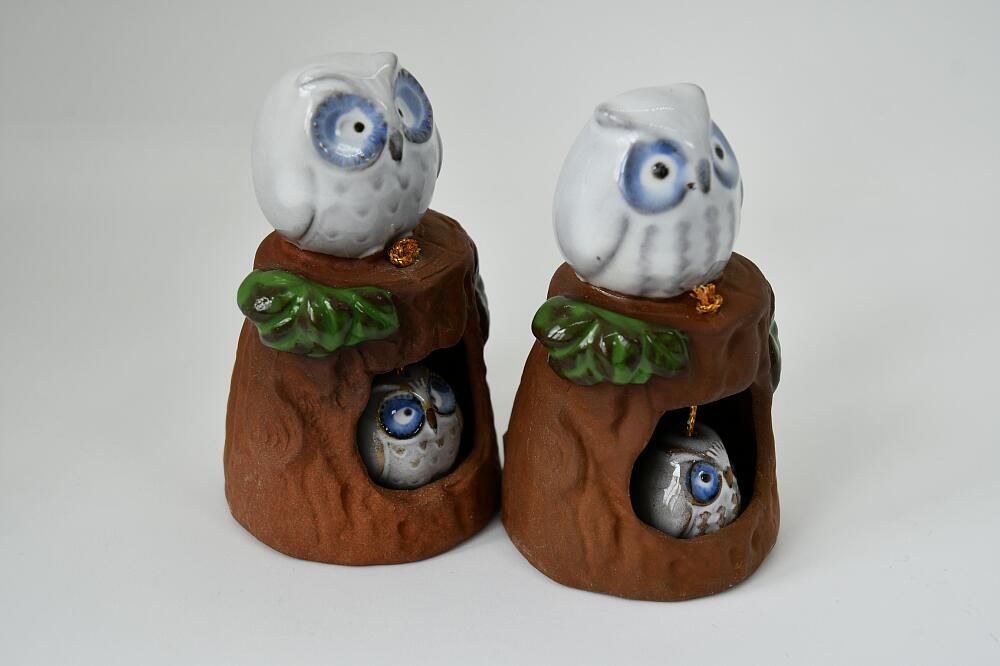 ベル（ミミズク木株・乳白） | ギャラリー梟 オンラインショップ