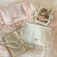 lace frill zipper pouch ②