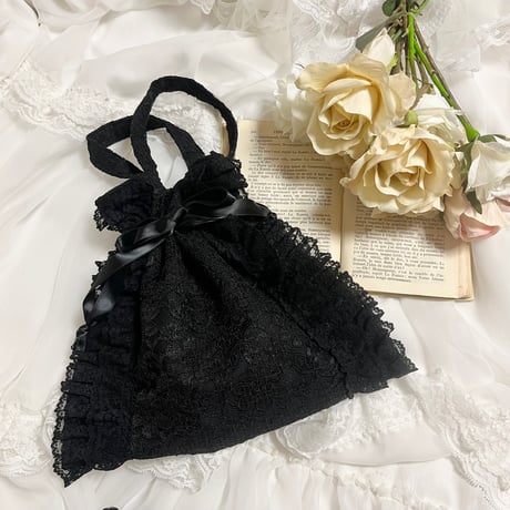 Lace drawstring bag