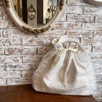 Lace drawstring tote bag