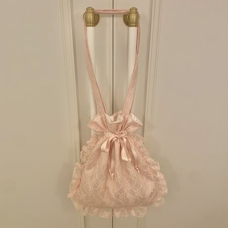lace drawstring tote bag