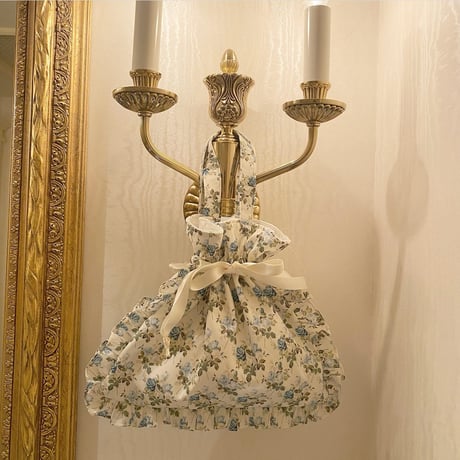 Floral frill drawstring bag