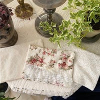 Lace zipper pouch