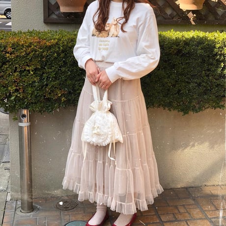 Lace drawstring bag②