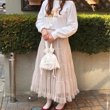 Lace drawstring bag①