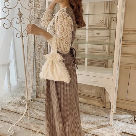 Lace drawstring bag③