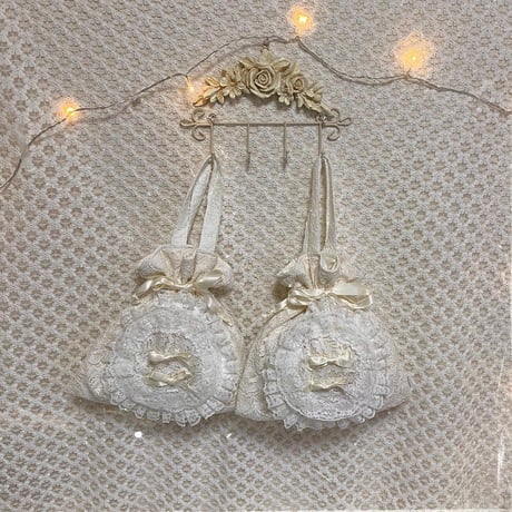 Lace drawstring bag①