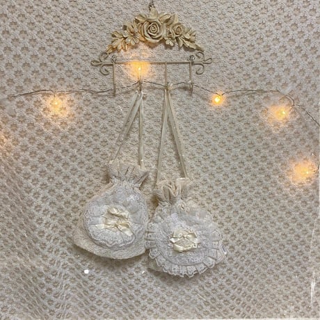 Mini lace drawstring pouch①